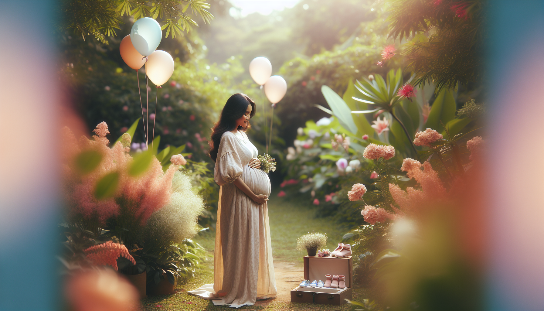 Maternity Photoshoot Ideas: Baby Clothes, Shoes, and Ultrasound Images